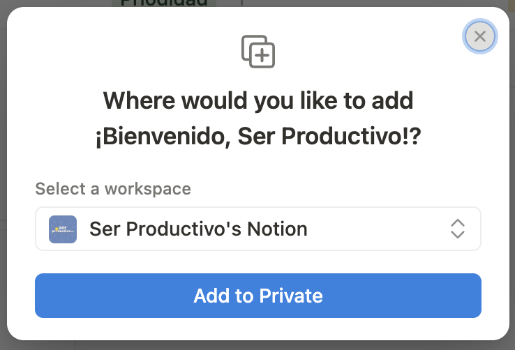 Agregar una plantilla a mi Notion