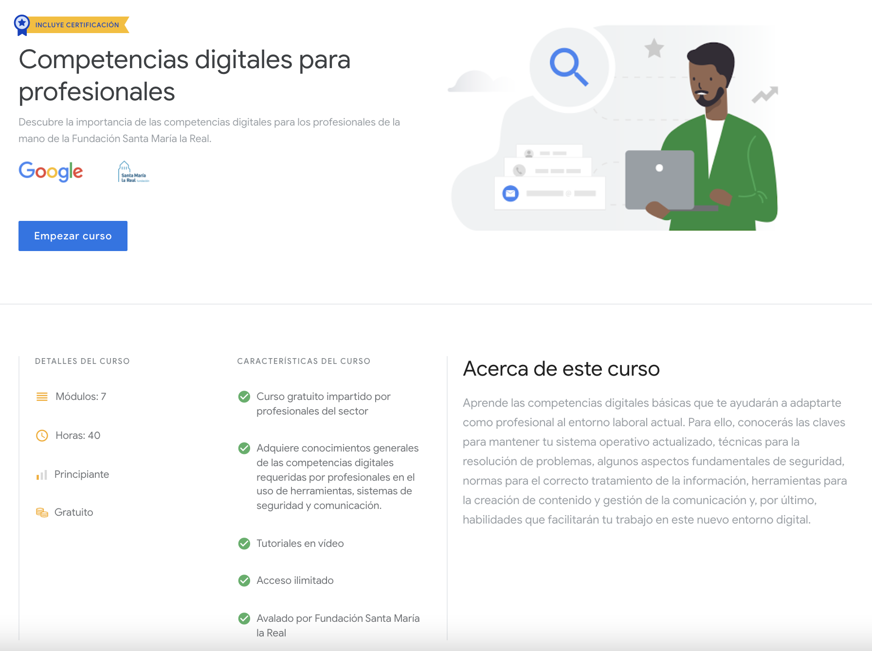 curso gratuito con certificación