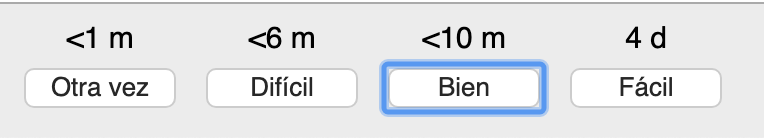 tiempos de repaso en anki